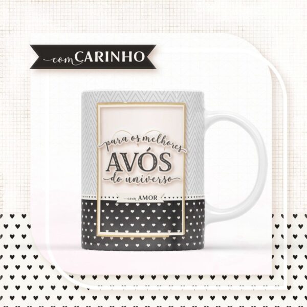 Arte para Sublimação Caneca - Avós - Arquivo Digital