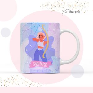 arte para sublimacao caneca signo sagitario arq digital personalizacao
