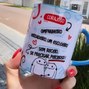 Arte para Sublimação em Caneca: Amor e Viagens em JPG