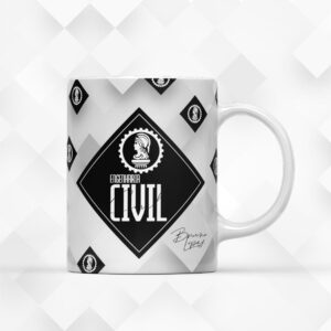 Arte para Xícara Engenharia Civil Masculina