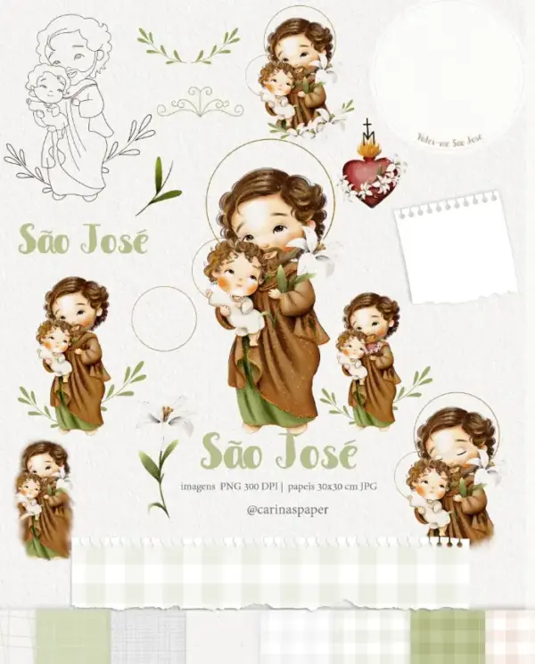 Arte Religiosa Sao Jose Aquarela Personalizados Projetos Diy 2