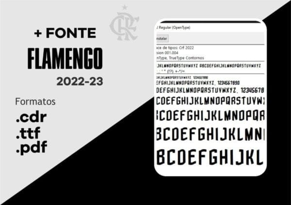 Arte Template Camisa Flamengo Titular 2022-23 Vetor