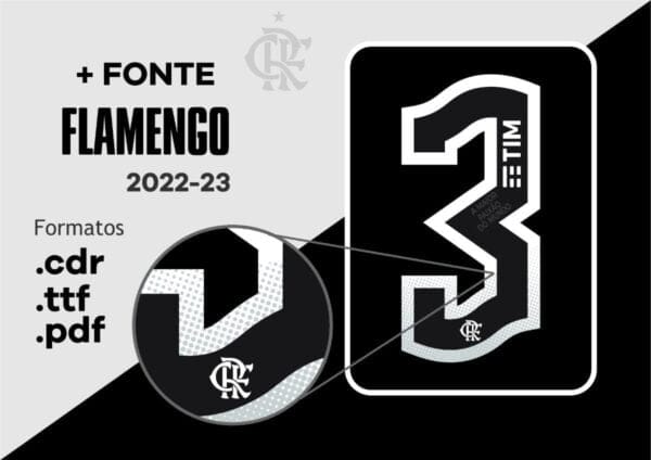 Arte Template Camisa Flamengo Titular 2022-23 Vetor