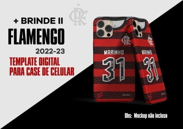 Arte Template Camisa Flamengo Titular 2022-23 Vetor - Imagem 8