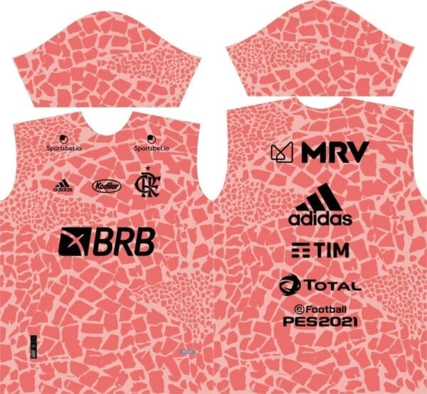 Arte Vetor Corel Camisa Flamengo Titular 2021 P/ Sublimação