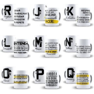 Artes Caneca Alfabeto Masculino Frases Nomes Corel Cdr