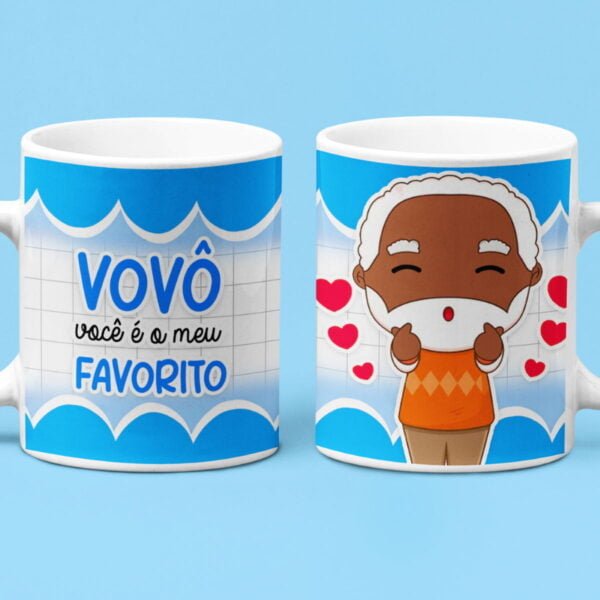 Artes Caneca Dia dos Avós Coloridas Fofas Sublimação PSD - Imagem 6