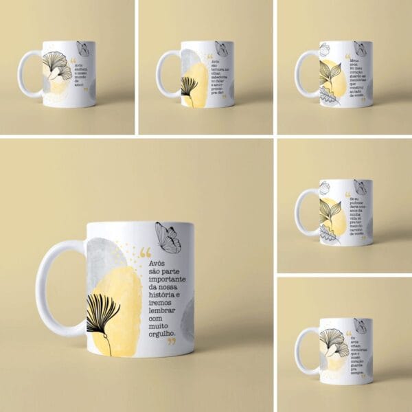 Artes Caneca Dia dos Avós Vovo e Vovó Sublimação em Jpg - Imagem 3