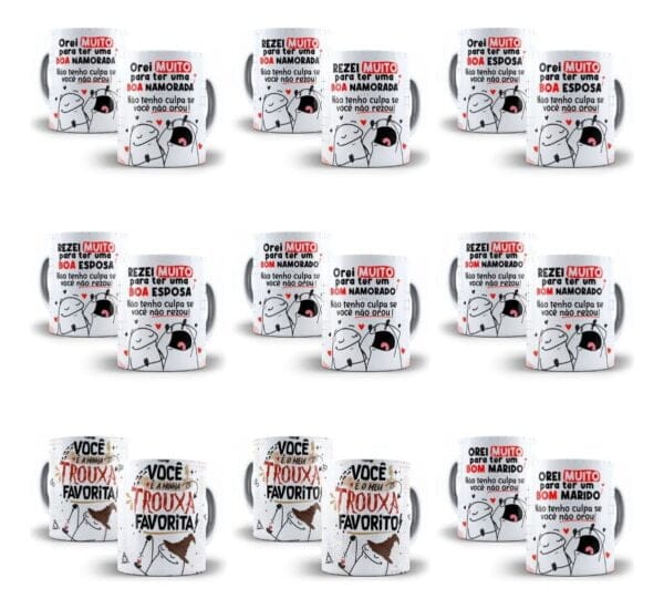Artes Caneca Dia Dos Namorados Flork Frases Casal Engraçadas