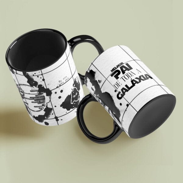 Artes Caneca Dia dos Pais das Galáxias Sublimação Frases - Imagem 3