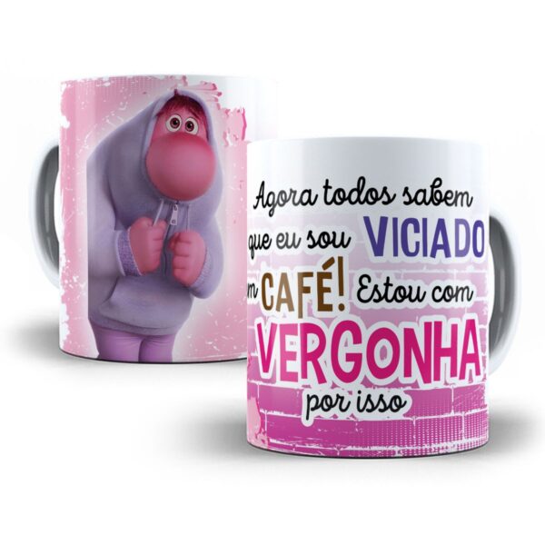 Artes Caneca Divertida Mente 2 Frases Engraçadas Café em Png