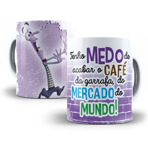 Artes Caneca Divertida Mente 2 Frases Engraçadas Café em Png