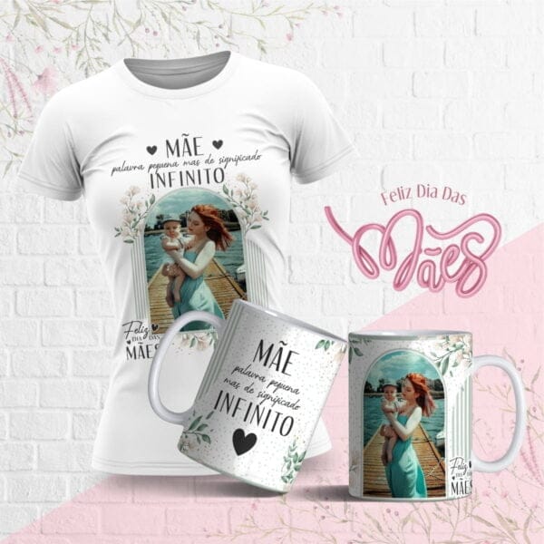 Artes Caneca E Camiseta Dia Das Mães Floral Editável Corel