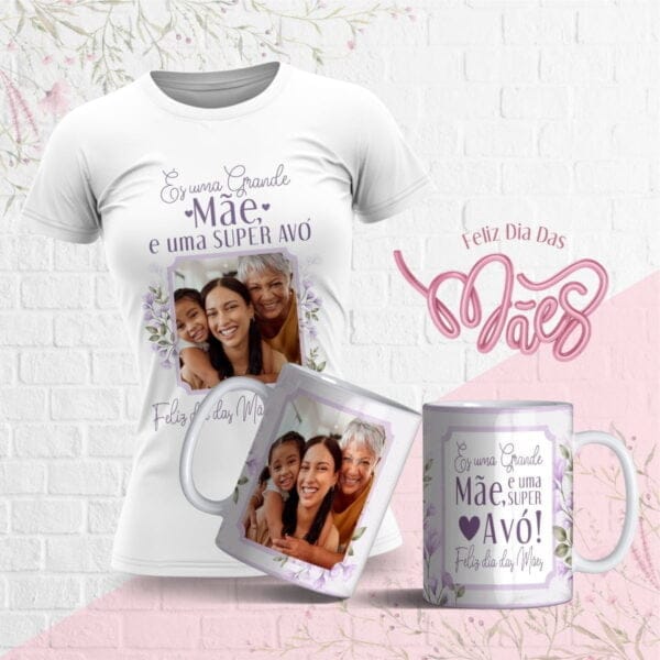 Artes Caneca E Camiseta Dia Das Mães Floral Editável Corel