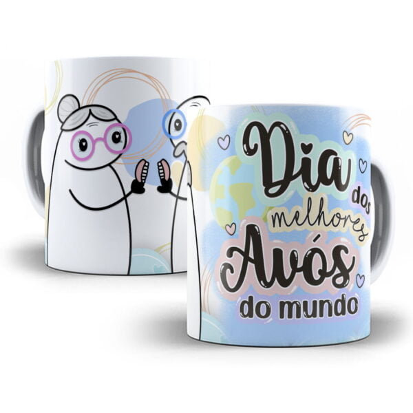 Artes Caneca Flork Avós Sublimação Editável em Corel Draw - Imagem 5
