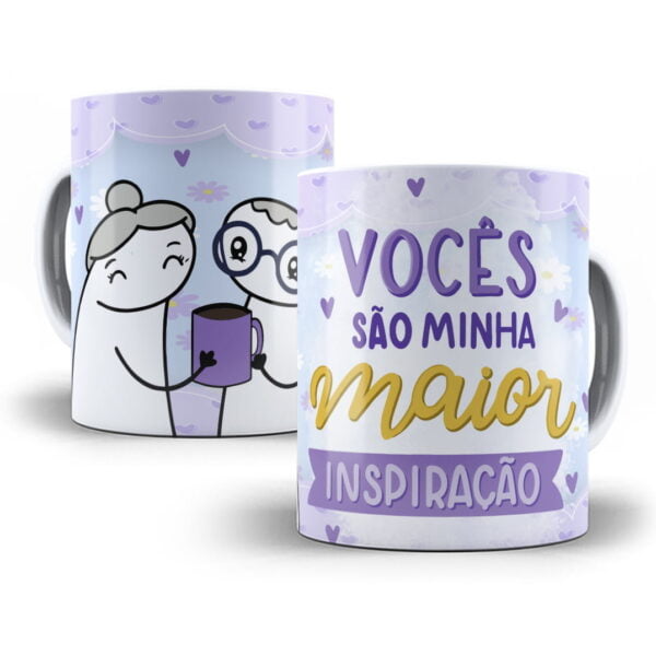 Artes Caneca Flork Avós Sublimação Editável em Corel Draw - Imagem 8