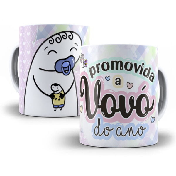 Artes Caneca Flork Avós Sublimação Editável em Corel Draw - Imagem 4