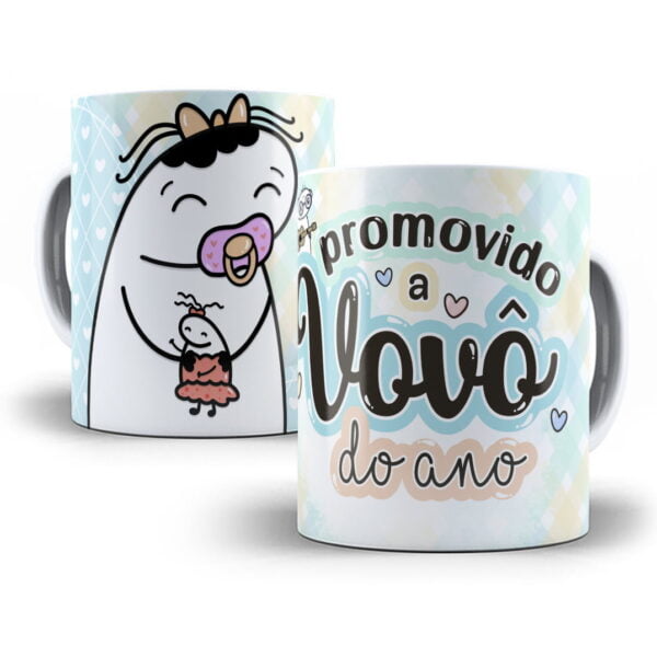 Artes Caneca Flork Avós Sublimação Editável em Corel Draw - Imagem 3