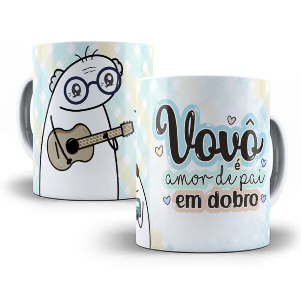Artes Caneca Flork Avós Sublimação Editável em Corel Draw - Imagem 10