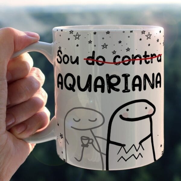 Artes Caneca Flork Signos Frases Engraçadas Sublimação
