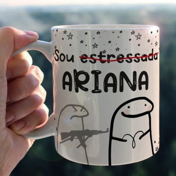 Artes Caneca Flork Signos Frases Engraçadas Sublimação