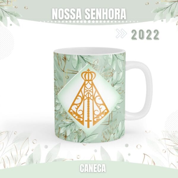 Artes Caneca Nossa Senhora Aparecida - Arquivo Digital - Imagem 2
