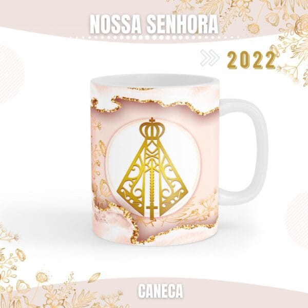 Artes Caneca Nossa Senhora Aparecida - Arquivo Digital