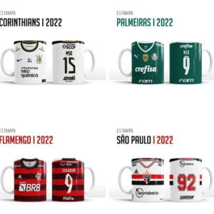 Artes Caneca Times Brasileiros Brasileirão 2022 Editáveis