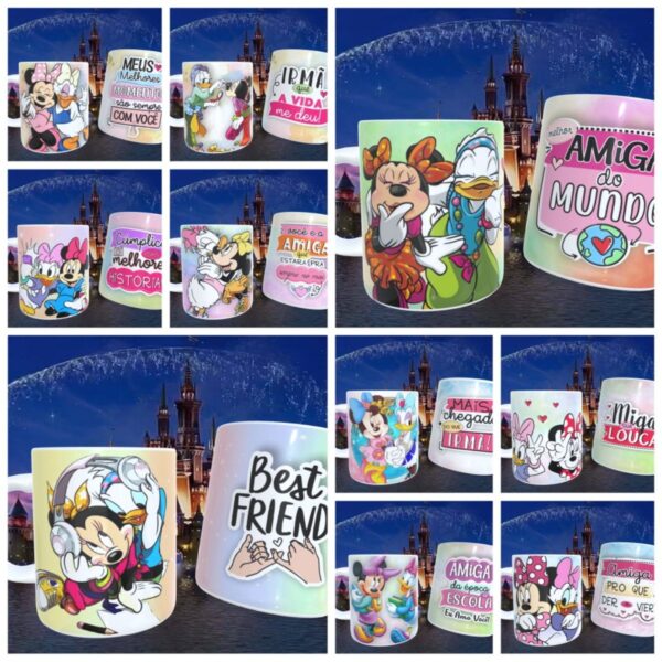 Artes Canecas Amizade Disney - Png, pdf e Corel - Imagem 5