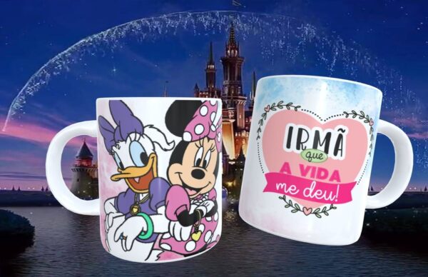 Artes Canecas Amizade Disney - Png, pdf e Corel - Imagem 2