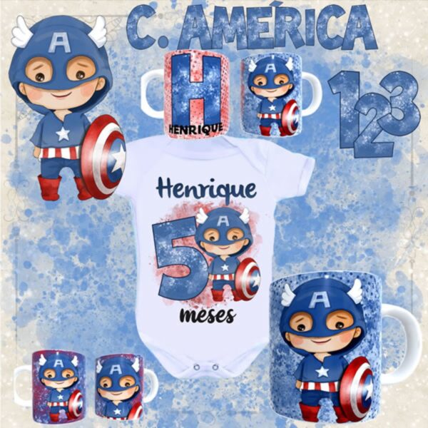 Artes Canecas + Body Heróis - Arquivo Digital