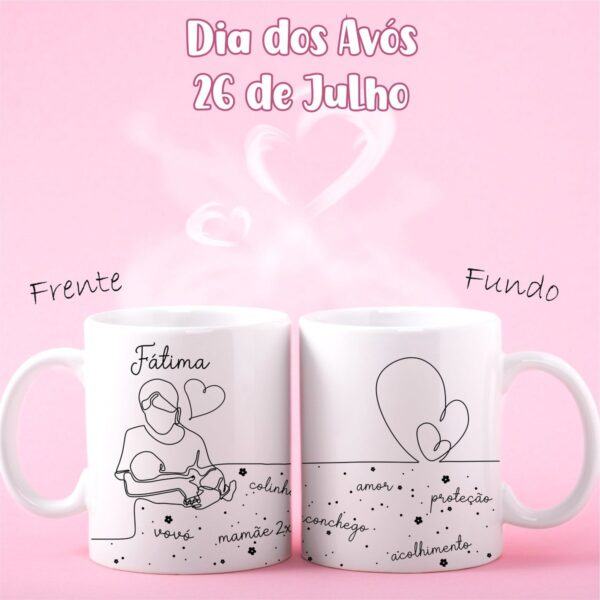 Artes Canecas Dia dos Avós Minimalista - Png - Imagem 5