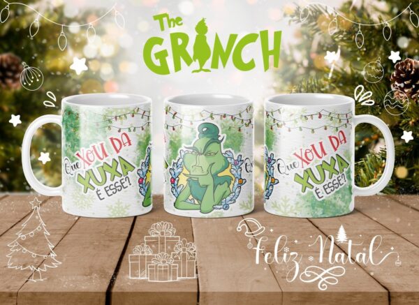 Artes Canecas Grinch Natal - Png