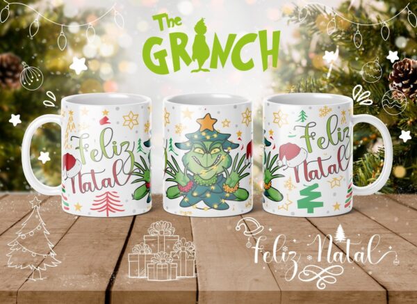 Artes Canecas Grinch Natal - Png - Imagem 3