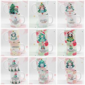artes canecas natal aquarelado png papel e scrapbook