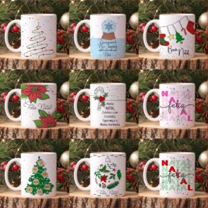 artes canecas natal em linhas png estampa natal em linhas 2