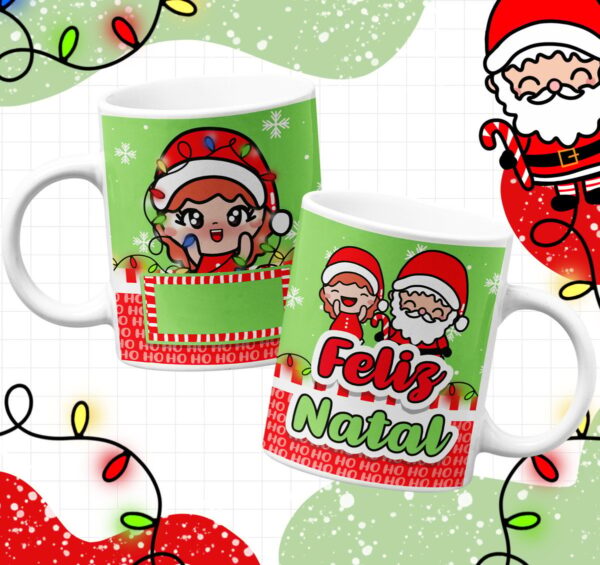 Artes Canecas Natal Infantil - Arquivo Digital - Imagem 3