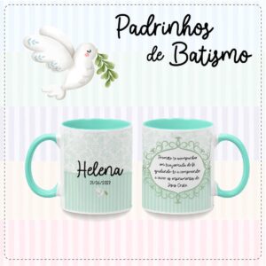 artes canecas padrinhos de batismo png arquivo digital