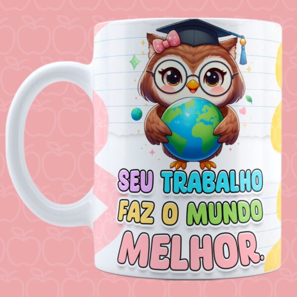 Artes Canecas Professores Corujinhas - Imagem 2