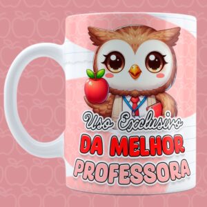 artes canecas professores corujinhas estampas 1