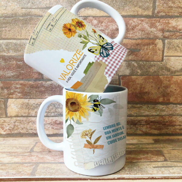 Artes Canecas Setembro Amarelo Girassol - Imagem 3