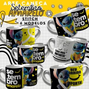 artes canecas setembro amarelo stitch artes canecas setembro amarelo