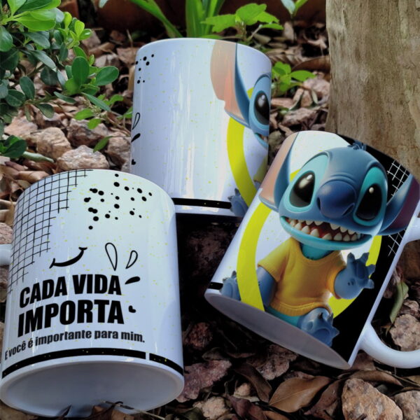 Artes Canecas Setembro Amarelo Stitch - Imagem 3