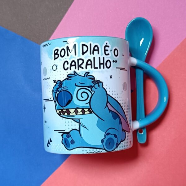Artes Canecas Stitch Cansado - Png - Imagem 3