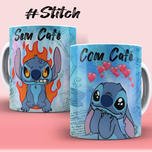 Artes Canecas Stitch com e sem Png e Corel - Imagem 2