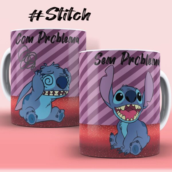 Artes Canecas Stitch com e sem Png e Corel - Imagem 4