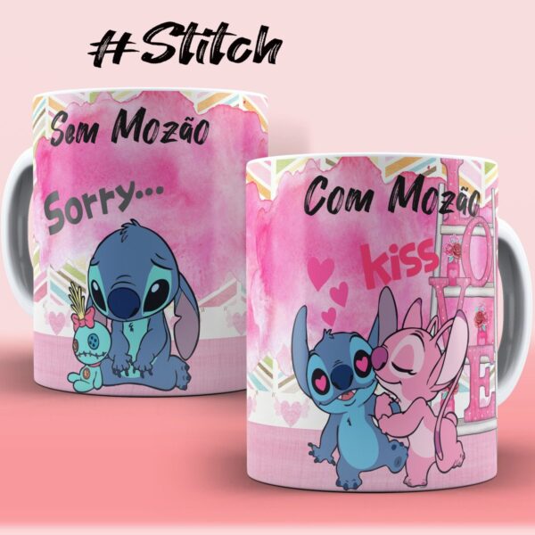 Artes Canecas Stitch com e sem Png e Corel - Imagem 5