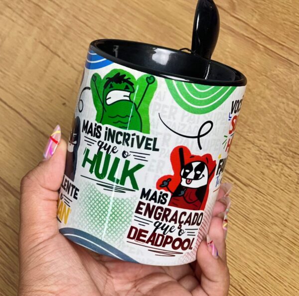 Artes Digitais Caneca Pai Flork Heroi Png - Imagem 2
