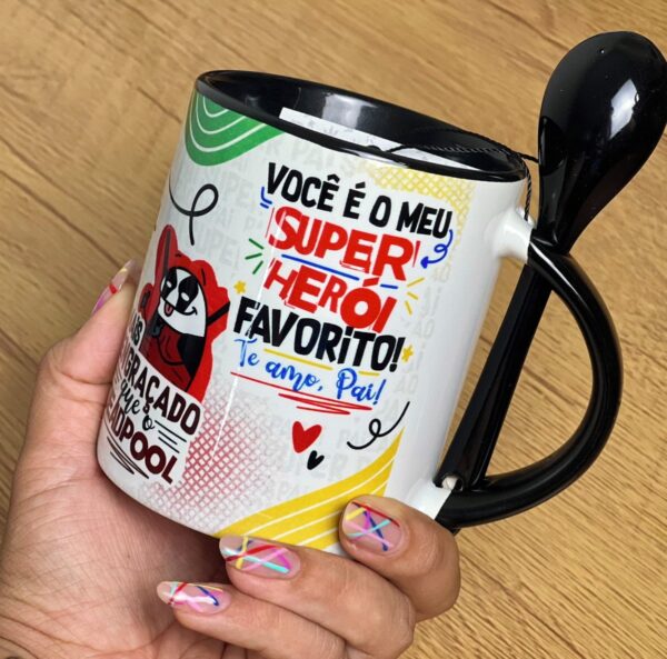 Artes Digitais Caneca Pai Flork Heroi Png - Imagem 3