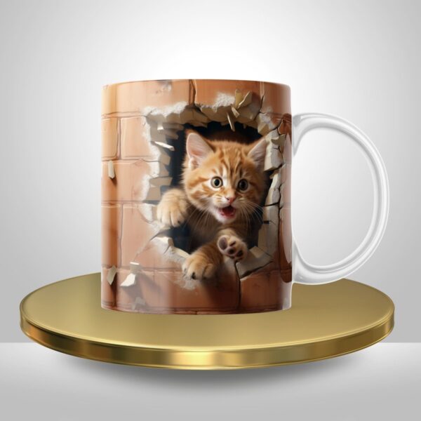 Artes Digitais Canecas Gatinhos 3d em Png - Imagem 5